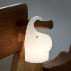 Huggwaii Elephant Silicone Night Light with Long Trunk Handheld Hangable Infrared Sensor Perfect Gift