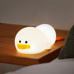 Cute Duck Silicone Squishy Night Light Soft Animal Lamp for Bedroom Perfect Gift