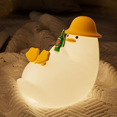 Beer Duck Silicone Night Light Relaxed Animal Lamp Phone Holder Bottle Bar Decor Perfect Gift