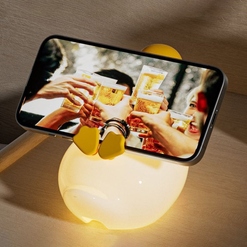Beer Duck Silicone Night Light Relaxed Animal Lamp Phone Holder Bottle Bar Decor Perfect Gift