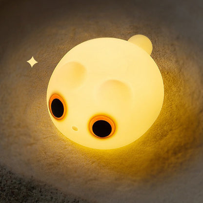 Orange Cat LED Squishy Tap Tap Night Light Lamp