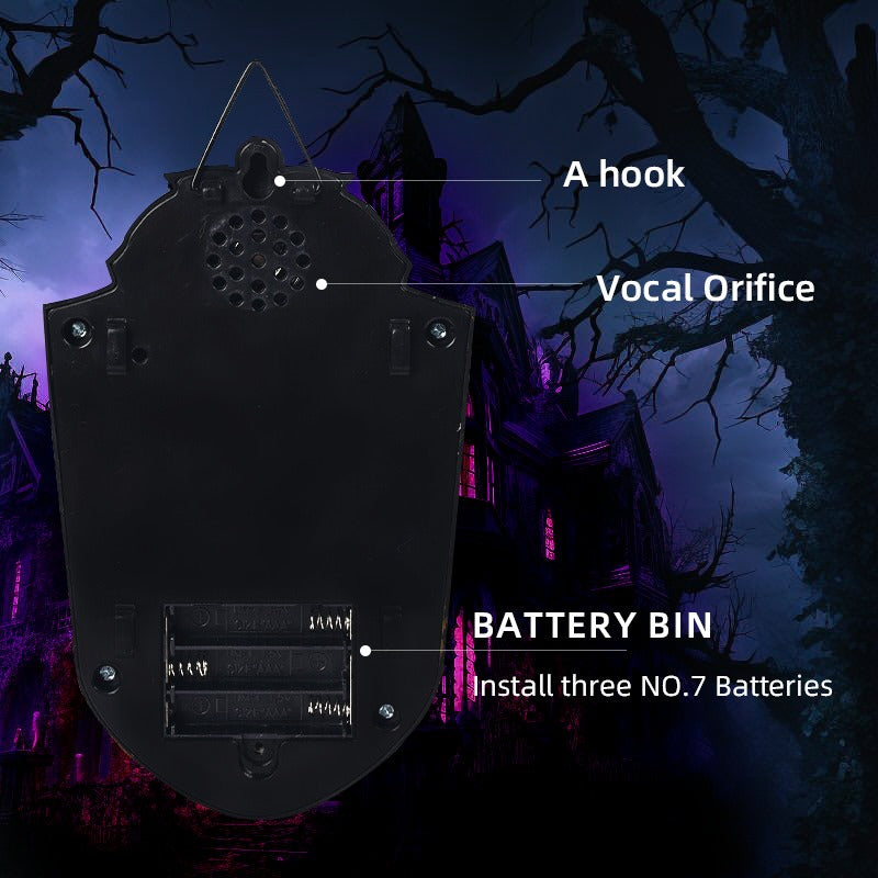 One-Eyed Halloween Doorbell Haunted Castle Wall Hanging with Moving Eye Ring Sound Effect