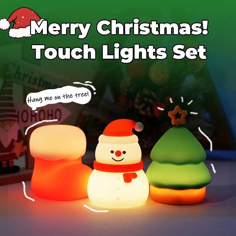 Set Christmas Edition Silicone Squishy Night Light Holiday Glow Gift-Ready Seasonal