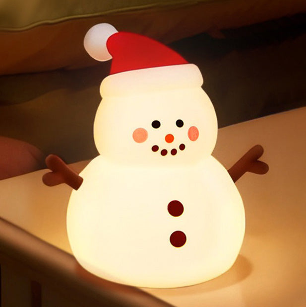 Cute Snowman Silicone Squishy Night Light Perfect Gift Christmas Decor
