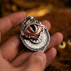 Tarot & All-Seeing Eye Wheel – Unveil the Mysteries of Fate Pendant