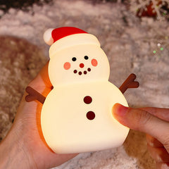 Cute Snowman Silicone Squishy Night Light Perfect Gift Christmas Decor