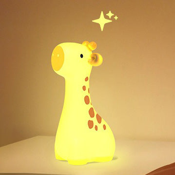 Giraffe Cute Spot Squishy Silicone Night Light Gentle Glow Animal Perfect for Gift