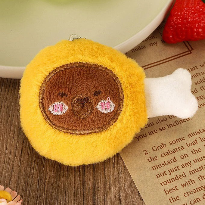 Capybara Food-Themed Mini Hanging Charms – Cute Capybara Bread & Chef Collection