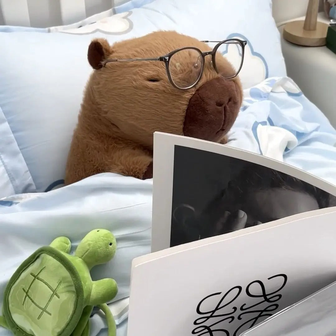 Capybara Plush With Turtle Bag Plushies Squishy Pillow Toy