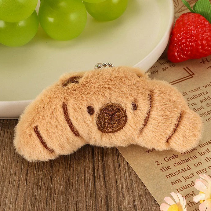 Capybara Food-Themed Mini Hanging Charms – Cute Capybara Bread & Chef Collection