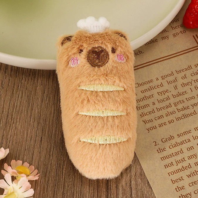 Capybara Food-Themed Mini Hanging Charms – Cute Capybara Bread & Chef Collection