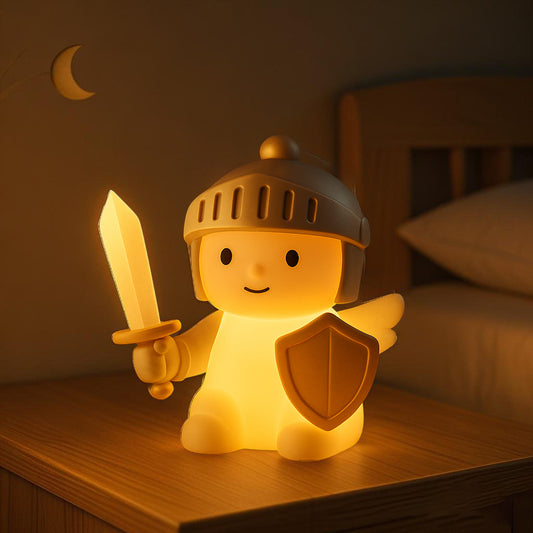 Squishy Silicone Warrior LED Night Light - Perfect Gift for Kids and Girls