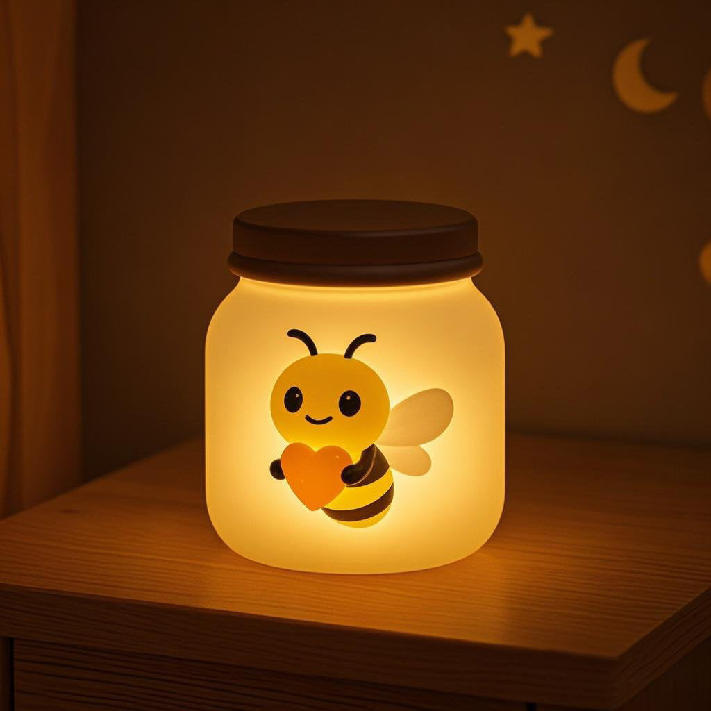 Squishy Silicone Fireflies LED Night Light - Perfect Gift for Kids and Girls