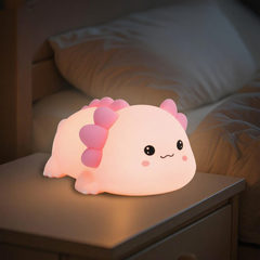 Axolotl Silicone Squishy Night Light Gift Cute Pink Gills Home Decor Perfect Gift