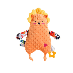 Baby Lovey Security blanket with Teether – Ultra-Soft Polyester Cotton, Safe Chew, Anti-Shed & Washable