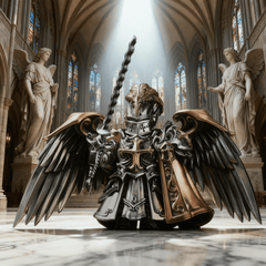 Crimson Templar Collectible Figure Detachable Bronze Copper Knight Statue