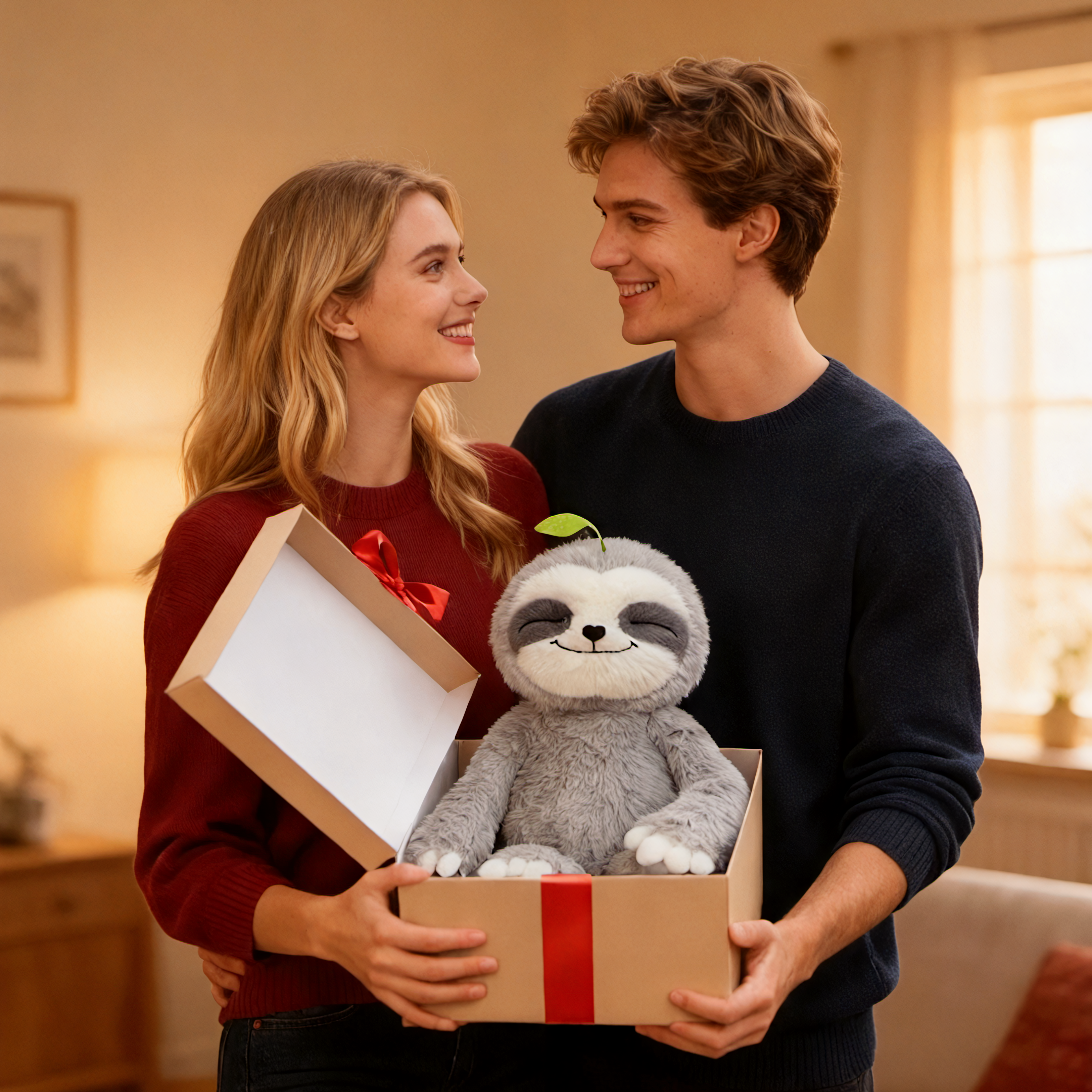 MeWaii® 4lbs Sitting Sloth Weighted Stuffed Animal – Removable Inner Pad, Cozy Gift for Kids & Adults