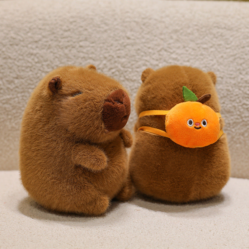 8" Capybara with Bag Plush Toy, Soft Cute Capybara Stuffed Animal Gift