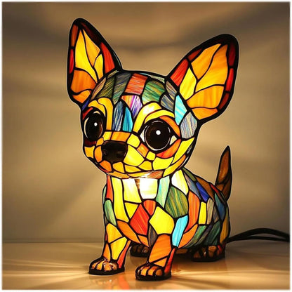 Dog Puppy Resin Colorful Lamp Series Art Night Light Gift