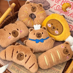 Capybara Food-Themed Mini Hanging Charms – Cute Capybara Bread & Chef Collection