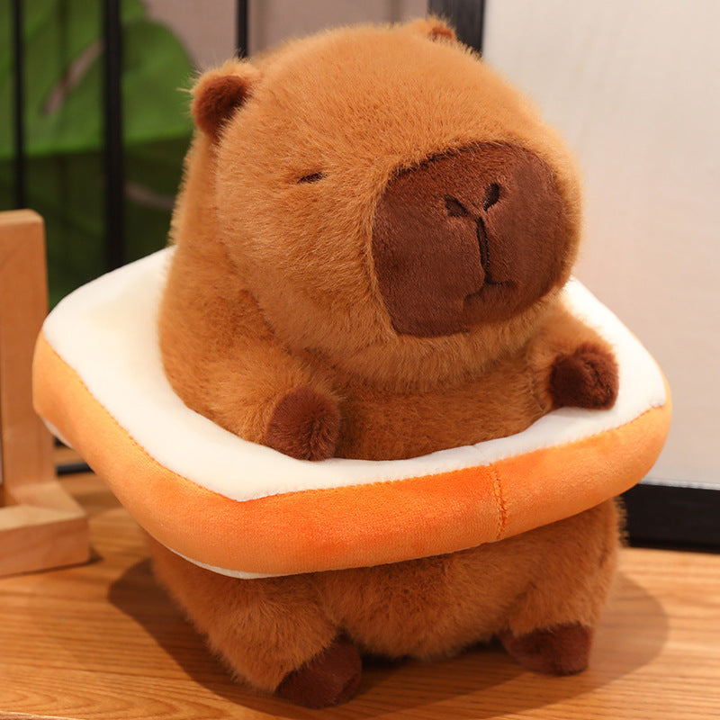 8" Capybara Plush Toy, Swim Ring, Soft Cute Capybara Stuffed Animal Gift