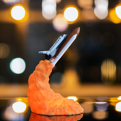 Galactic Rocket Night Light – 3D Liftoff Design with Light-Up Smoke