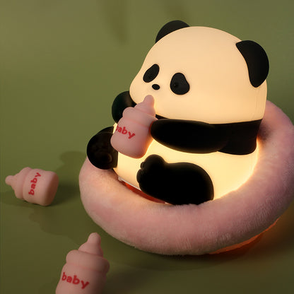 Squishy Silicone Milk-drinking Panda LED Night Light - Perfect Gift for Kids and Girls