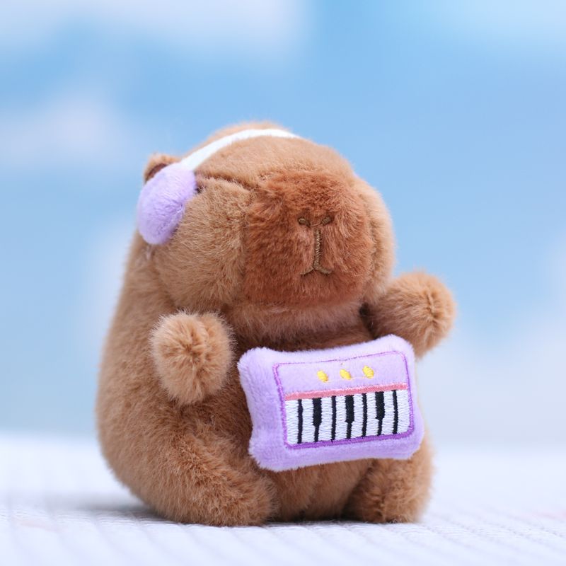 Mini Capybara Musical Plush Set – 12cm Collectible Figures