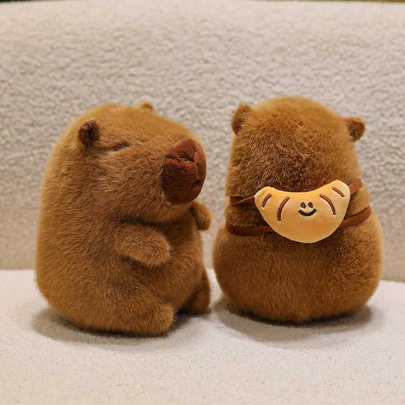 8" Capybara with Bag Plush Toy, Soft Cute Capybara Stuffed Animal Gift