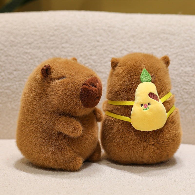 8" Capybara with Bag Plush Toy, Soft Cute Capybara Stuffed Animal Gift