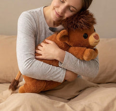 MeWaii® 5lbs Highland Cow Weighted Stuffed Animal  – Microwavable Plush Heating Pad for Anxiety Relief, Cramps & Sleep Gift