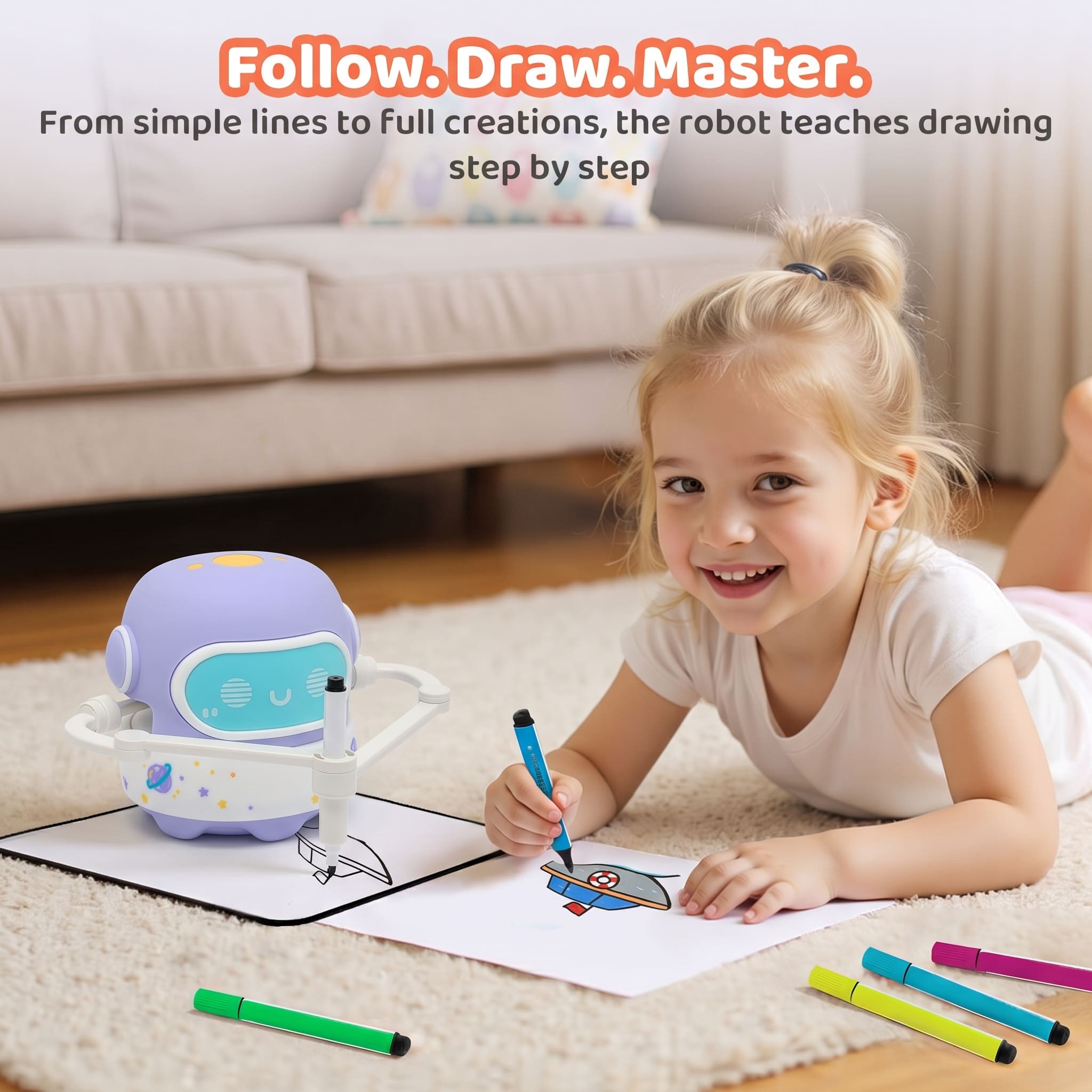 Smart Drawing Buddy AI Voice-Controlled Creative Robot for Kids Best Gift