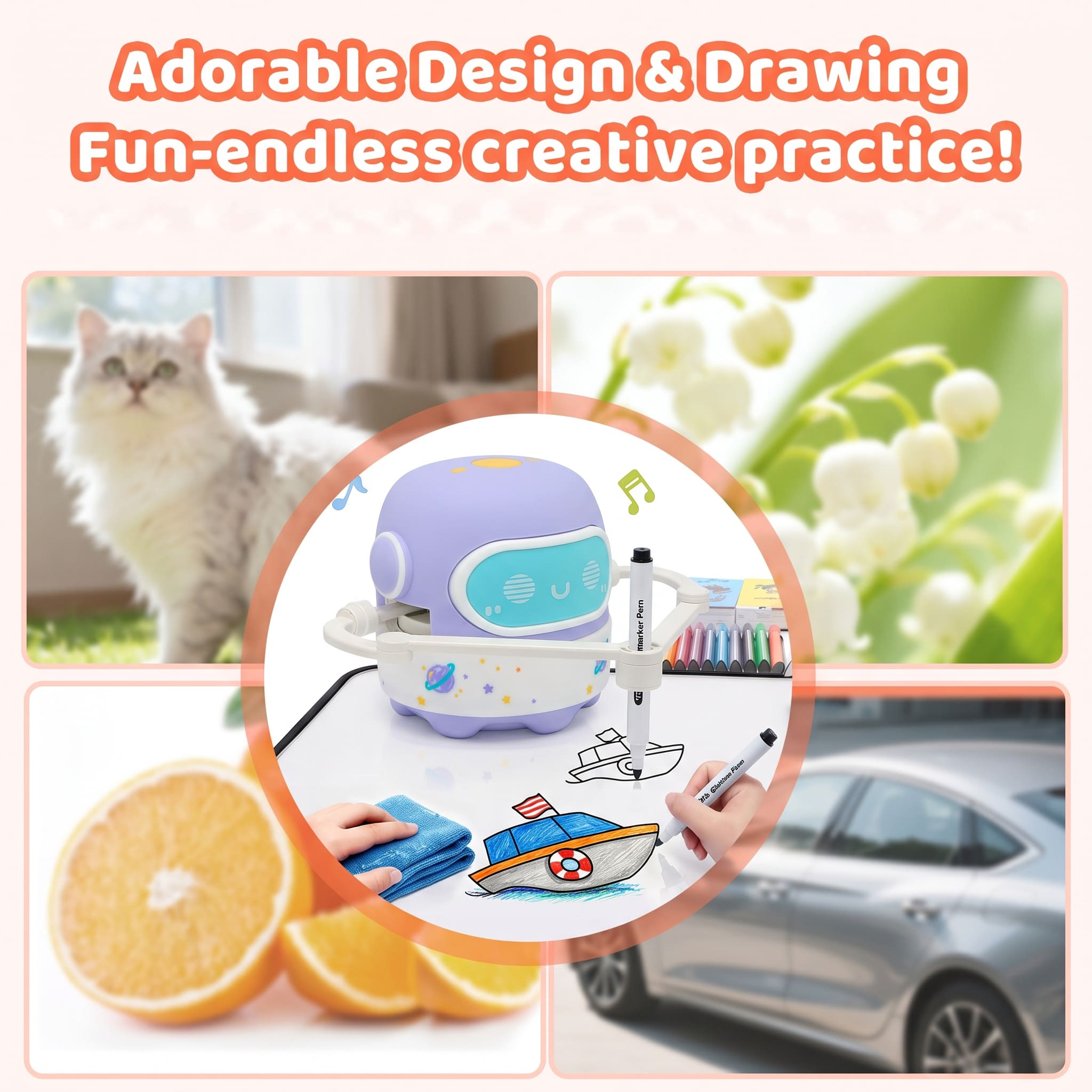 Smart Drawing Buddy AI Voice-Controlled Creative Robot for Kids Best Gift