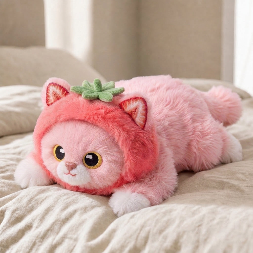 MeWaii® Strawberry Cat Weighted Stuffed Animal
