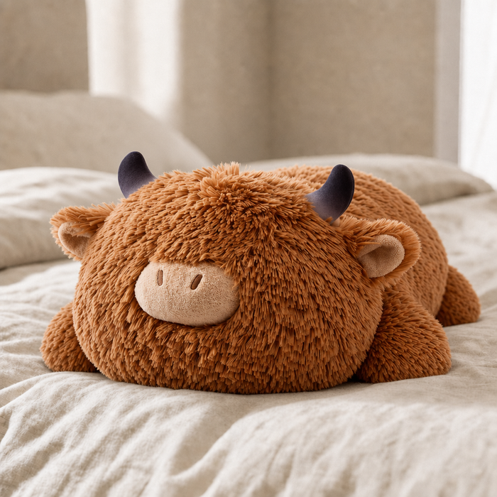 MeWaii® Lazy Highland Cow Weighted Stuffed Animal