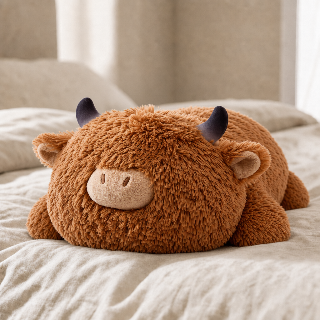 MeWaii® Lazy Highland Cow Weighted Stuffed Animal