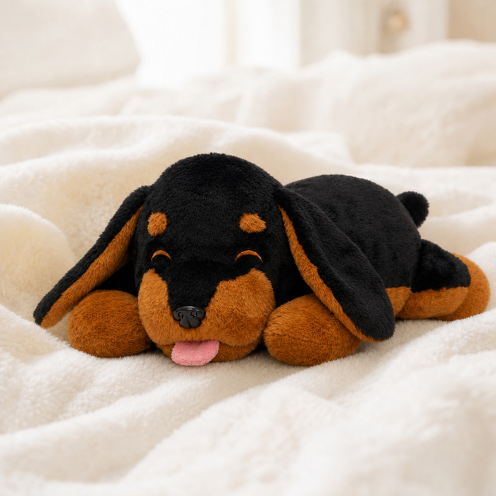 MeWaii® Dachshund Wiener Dog Weighted Stuffed Animal with Microwavable Heating Pad