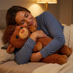 MeWaii® 5lbs Highland Cow Weighted Stuffed Animal  – Microwavable Plush Heating Pad for Anxiety Relief, Cramps & Sleep Gift