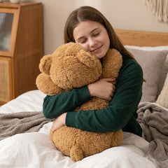 Mewaii® 5lbs Brown Bear Weighted Stuffed Animal  – Microwavable Plush Heating Pad for Removable Inner Pad, Best Gift Kids & Adults