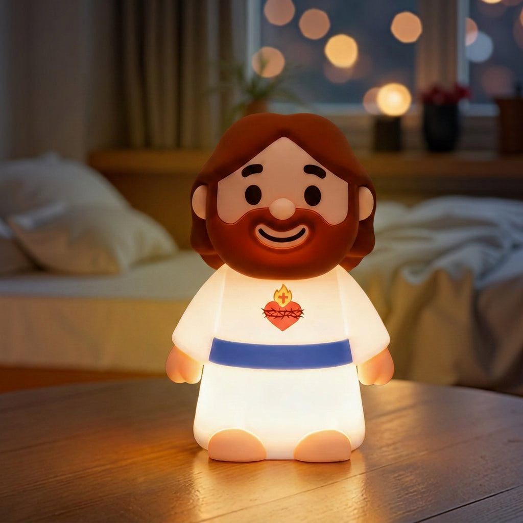 MeWaii® Jesus Peaceful Spiritual Silicone Squishy Night Light Prayer Corner Holy Figure Lamp for Perfect Gift