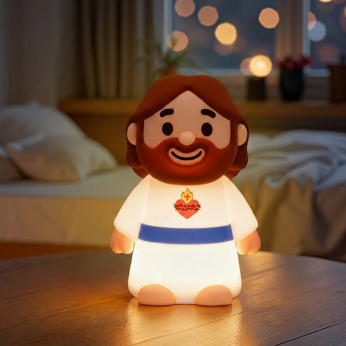 MeWaii® Jesus Peaceful Spiritual Silicone Squishy Night Light Prayer Corner Holy Figure Lamp for Perfect Gift