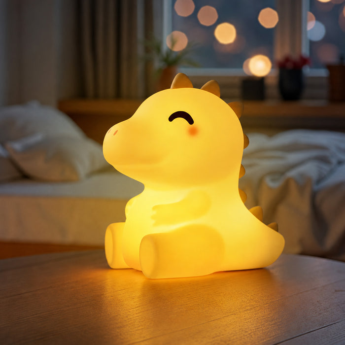 MeWaii® Squishy Silicone Dinosaur LED Night Light - Perfect Gift for Kids and Girls