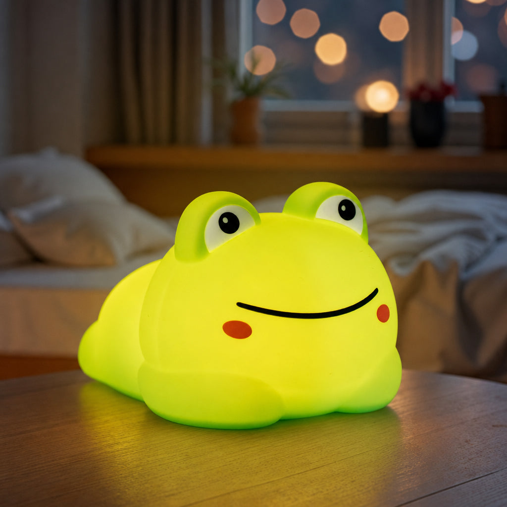 Chubby Frog Silicone Squishy Night Light Perfect Gift Sleep Companion Stress Relief