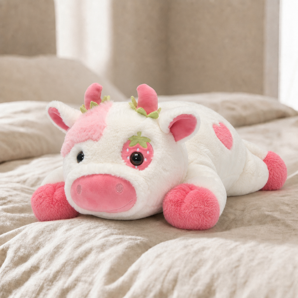 MeWaii® Strawberry Cow Weighted Stuffed Animal