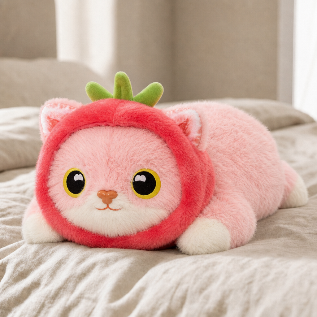 MeWaii® Strawberry Cat Weighted Stuffed Animal