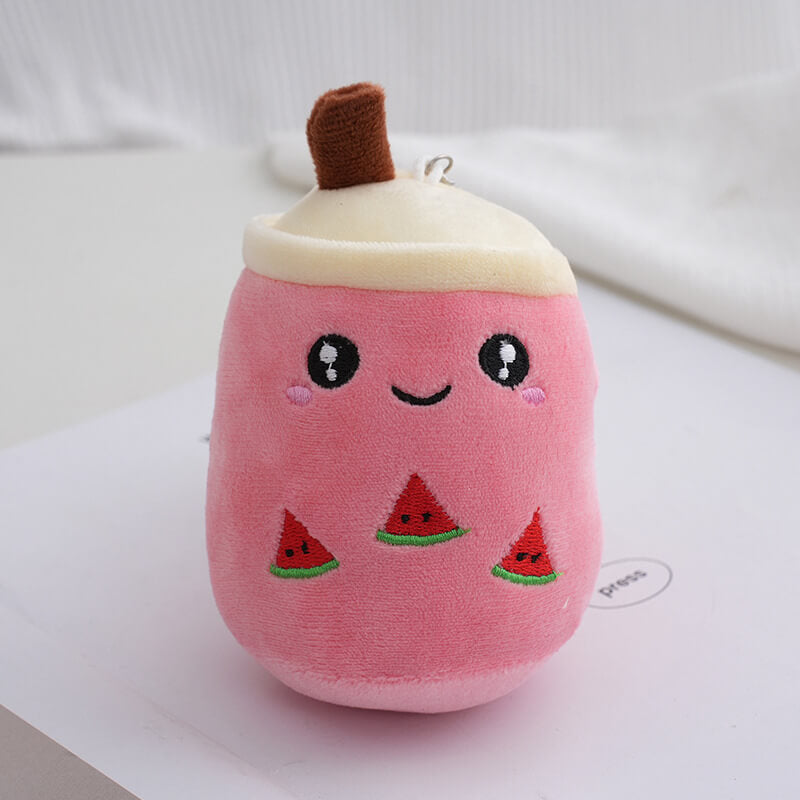 Mini Familie 5 Zoll Boba Milch Tee Plüsch Puppe Anhänger Schlüsselanhänger Kawaii Plushies Spielzeug