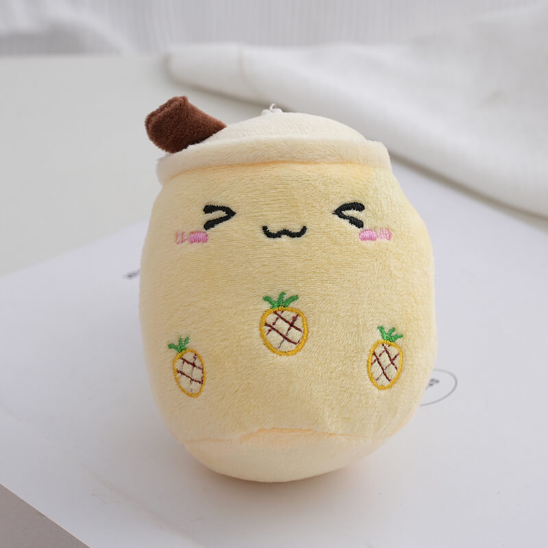 Mini Familie 5 Zoll Boba Milch Tee Plüsch Puppe Anhänger Schlüsselanhänger Kawaii Plushies Spielzeug