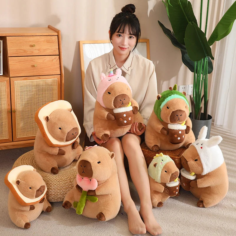Cuteee Family Baby Kawaii Capybara Anzieh-Plüschtiere | NEU 