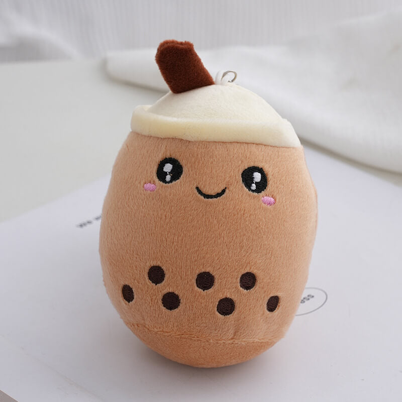 Mini Familie 5 Zoll Boba Milch Tee Plüsch Puppe Anhänger Schlüsselanhänger Kawaii Plushies Spielzeug
