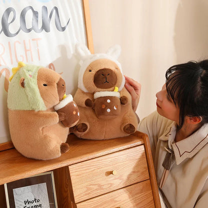 Cuteee Family Baby Kawaii Capybara Anzieh-Plüschtiere | NEU 